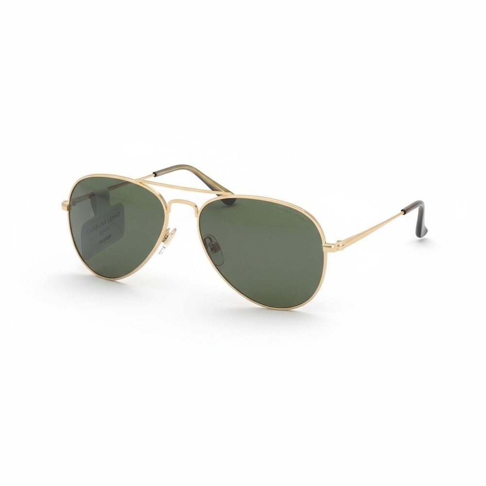 Carolina Lemke Gold Aviator Sunglasses brand new in box - Picture 2 of 2